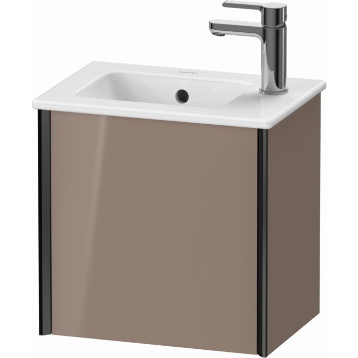 Duravit XViu Waschtisch-Unterschrank XV4024LB286 41x29x40cm, wandhängend, schwarz matt, Anschlag links, cappucino hochglanz