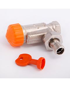 Heimeier Thermostatic valve body 3911-01.000 corner, DN 10, with automatic flow control