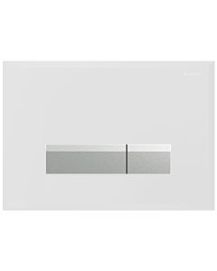 Geberit Sigma40 Betätigungsplatte 115600KQ1 weiss/Aluminium gebürstet, 2-Mengen-Spülung