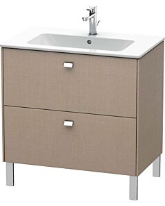 Duravit Brioso Waschtischunterbau BR440201075 820x479mm, Leinen, 2 Auszüge, Griff Chrom