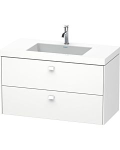 Duravit Brioso c-bonded washbasin with substructure BR4607N1818, 100x48cm, Weiß Matt , without tap hole