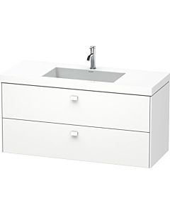 Duravit Brioso c-bonded washbasin with substructure BR4608N1818, 120x48cm, Weiß Matt , without tap hole