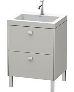 Duravit Brioso c-bonded Waschtisch mit Unterbau BR4700N0707 60x48cm, Betongrau Matt, ohne Hahnloch