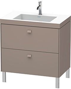 Duravit Brioso c-bonded Waschtisch mit Unterbau BR4701N4343, 80x48cm, Basalt Matt, ohne Hahnloch