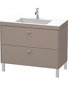 Duravit Brioso c-bonded Waschtisch mit Unterbau BR4702N4343, 100x48cm, Basalt Matt, ohne Hahnloch