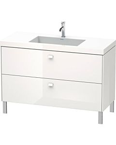 Duravit Brioso c-bonded Waschtisch mit Unterbau BR4703N2222, 120x48cm, Weiß Hochgl., ohne Hahnloch