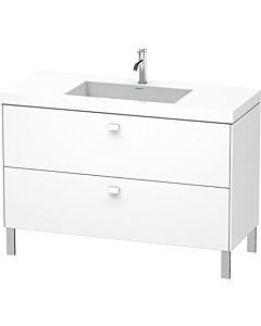 Duravit Brioso c-bonded Waschtisch mit Unterbau BR4703N1818, 120x48cm, Weiß Matt, ohne Hahnloch