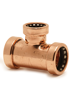 Aalberts VSH Tectite T-piece TT130181812 18 x 18 x 12 mm, copper, reduced, non-detachable
