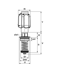 Partie supérieure de vanne Aalberts SEPP Servo-Plus KFR 0001524 DN 50, non montante, avec chambre à graisse, sans espace mort, laiton