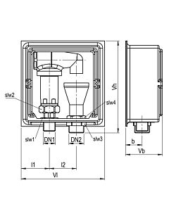 Aalberts SEPP Safe pipe aerator 0006051 DN 15-G 2000 /2a x G 3/4a, simple, in the wall box
