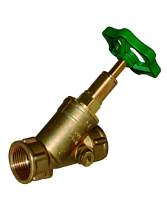 Aalberts SEPP DIN basis free-flow valve 0048915 DN 32 x Rp 2000 2000 /4, rising stem, without drain, brass