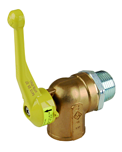 Aalberts SEPP Gas Eckkugelhahn 0210348 4,0 cbm/h, R 1xRp 1, für Zweirohrgaszähler, Messing