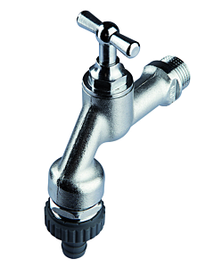 Seppelfricke fitting combination 8001 DN 20, matt chrome, pipe ventilator, T-handle