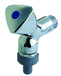 Seppelfricke Sepp Armaturenkombination 0005958 DN 15, Messing verchromt, kurz, Rohrbelüfter Rückflussverhinderer, Schlauchverschraubung, Kronengriff