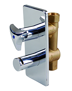 Seppelfricke Sepp fitting combination 0016560 DN 15, chrome-plated brass, with wall connection elbow, pipe aerator, backflow preventer, hose screw connection