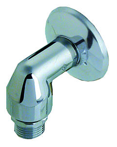 Aalberts SEPP Safe wall elbow 0005953 DN 15, angle shape, with backflow preventer, pipe aerator, chrome-plated brass