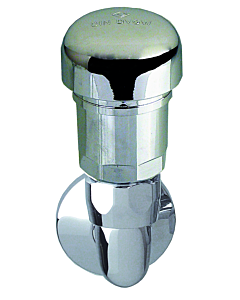 Aalberts SEPP Safe Rohrbelüfter 0006073 Bauform D DN 15, mit Wandanschlussbogen, Messing verchromt