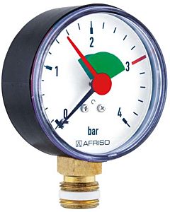 Afriso Manometer 0-4 bar, senkrecht 63911 Gehäuse 63mm Durchmesser, 1/4" Anschluss