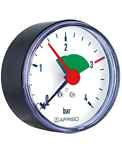 Afriso Manometer 0-4 bar, waagerecht 63915 Gehäuse 63mm Durchmesser, 1/4" Anschluss