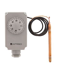 Afriso external housing thermostat 67421X GTK/7RD, 0/90 °C, 1000 mm, with capillary tube