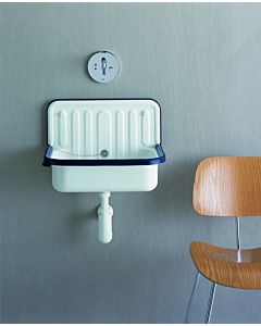 Évier utilitaire Alape STEEL FORM 510 Ü 1200000000 51 x 36 cm, blanc, avec trop-plein, sans trou de robinetterie
