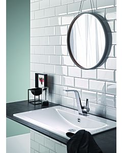 Alape  EBR800H Einbauwaschtisch 2204200000 80 x 50 cm, weiss, mit Hahnloch und Überlauf