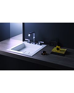 Alape EB.Q450H Einbau-Waschtisch 2303000000 450 x 500 mm, weiß, mit Hahnloch, ohne Überlauf