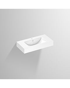 Lavabo Alape PR800H 4203000000 800 x 405 mm, blanc, avec trou de robinetterie et trop-plein