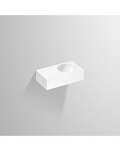 Alape IC600H Waschtisch 4240200000 60x32,5cm, weiß, mit Hahnloch/Überlauf, Becken rechts