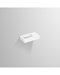 Lavabo Alape XS500H 4290000000 500 x 268 mm, blanc, avec trou de robinetterie, sans trop-plein, vasque à gauche
