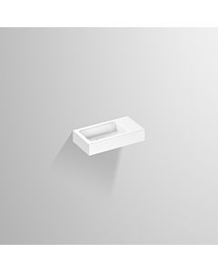 Lavabo Alape XS500 4291000000 500 x 268 mm, blanc, sans trou de robinetterie ni trop-plein, vasque à gauche