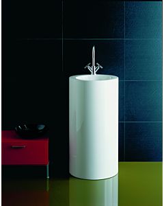 Alape round washstand WT.RX400KH 45000000000 Ø 40 cm, white, with wall bracket and tap hole