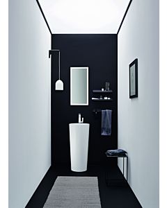 Alape WT.RX400.CO Säulenwaschtisch 4507800000 400 x 900 x 500 mm, weiß, mit Hahnloch, ohne Überlauf