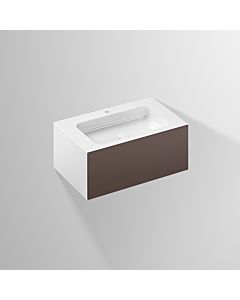 Lavabo Alape Folio 5155813000 804 x 500 mm, coloris terre ombrée, avec trou de robinetterie, sans trop-plein