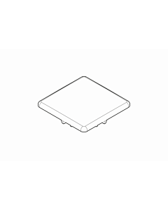 Alape valve cap 9510001000 68x23x68mm, square, with base, white glazed