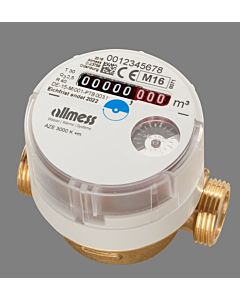 Allmess Austauschwasserzähler 0903112206 AZE-3000-K+m, Q3 2,5, DN 15, 80 mm, 30 °C