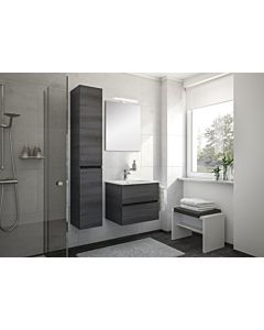 Artiqua Serie 827 Bathroom furniture -Set with mirror cabinet 80 cm BLOCK-827-81- 2000 washbasin with base cabinet, Weiß Hochglanz