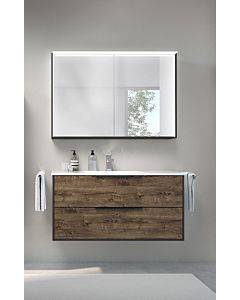 Artiqua Series 774 Bathroom furniture -Set with mirror cabinet 70 cm 774B2210MSMS3 Washbasin with base cabinet, handle black matt