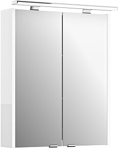 Artiqua mirror cabinet 812E4560 600mm, white gloss, 2 doors, LED top light