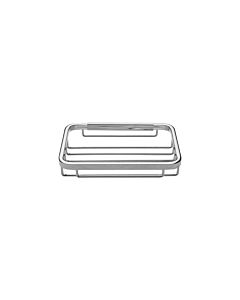 ASW soap basket 102157 chrome-plated, 130x100mm, brass, closed