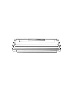 ASW soap basket 102171 chrome-plated brass, 200x100, closed