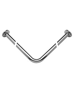 ASW series 1000 shower curtain rod 105684 1200 x 1200 mm, chrome-plated brass, Ø 25 mm, angular shape