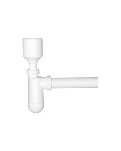 ASW bottle odor trap 106148 50 x 40 mm, PP white, for urinals/sinks