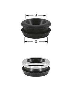 ASW Stedo Mület Trumpf WC-Gummiverbinder 170000 für Spülrohr, Ø 48 mm, Rohr 28-32 mm, schwarz