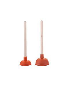Sink cleaner Pömpel suction bell 115 mm, with wooden handle 35 cm, rubber