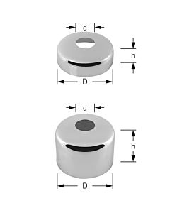 ASW Rosace de robinet Stedo 350396 laiton chromé, 2000 /2&quot; x 5 mm