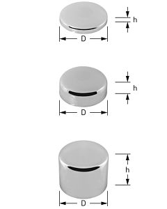 ASW Rosace aveugle Stedo 400381 h 10 mm, D 61mm, laiton chromé