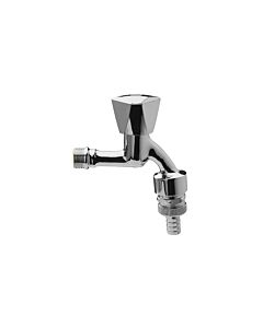 Universal outlet valve 422866 bright chrome-plated brass, 2000 / 2 &quot;, pipe aerator, backflow preventer, hose screw connection