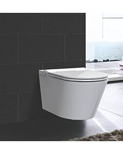 AqvaZone Aqva ceramica shower toilet complete system white, rimless