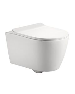 AqvaZone AqvaCeramica wall-hung, deep-flush toilet, white, 520 x 360 mm, 3 l/4.5 l, rimless